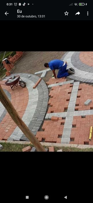 Pavimentação em pavê e lancil