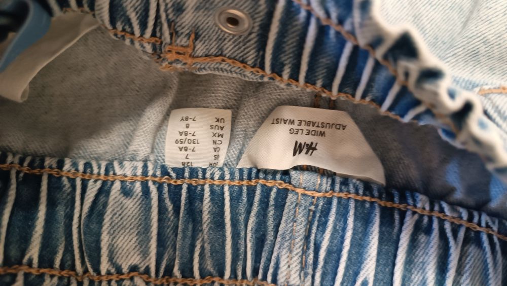 Джинси на резинці для дівчинки 128 см h&m, ціна за одні