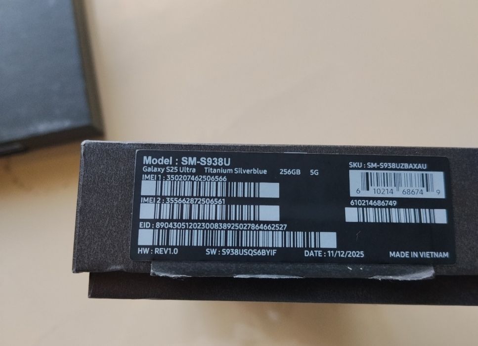 Samsung s25 ultra Titanium Silverblue 256g