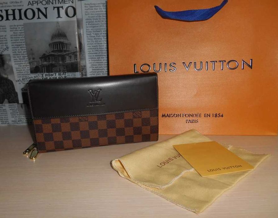 Louis Vuitton Portfel Saszetka Torebka, skóra Present 5588-2