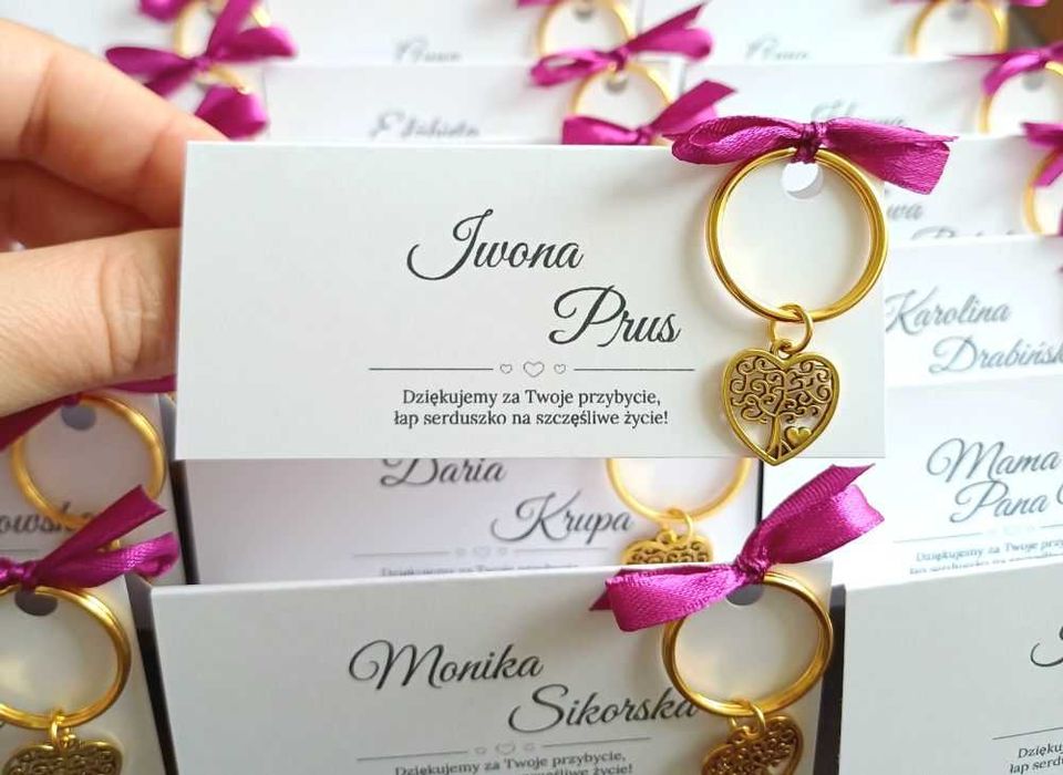 Winietka 2w1 Podziękowanie dla gości Wesele na ślub Urodziny Prezent