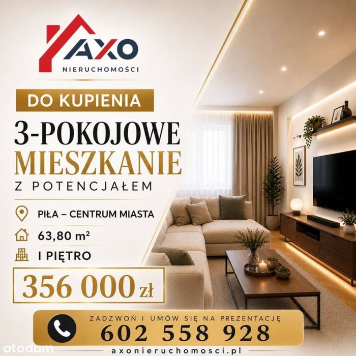 3 pokoje I piętro / Centrum / Świetna lokalizacja