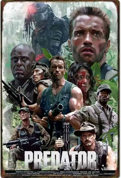 Плакат постер на металле Хищник Predator Арнольд 14х20 см