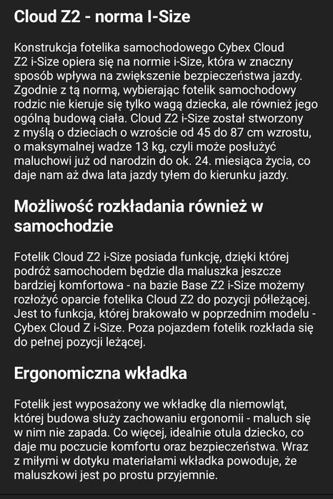 Fotelik samochodowy Cybex