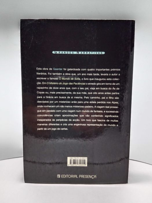 LIVRO BARATO" O Mistério do Jogo das Paciências " - de Jostein Gaarder