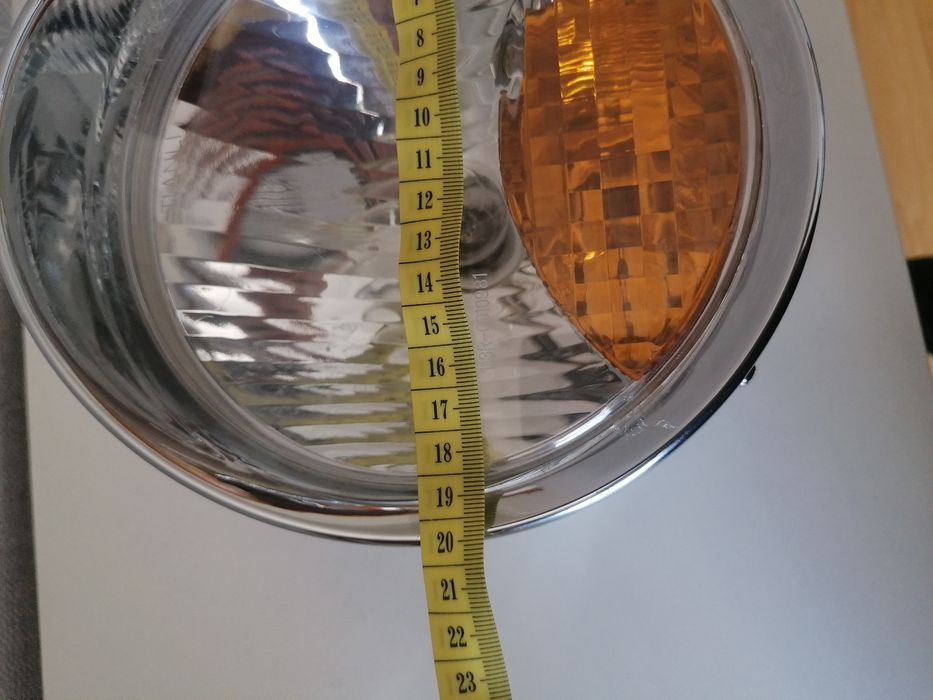 Lampa Duża Chrom Chopper Cruiser Duża Daszek Homologacja Mocowania