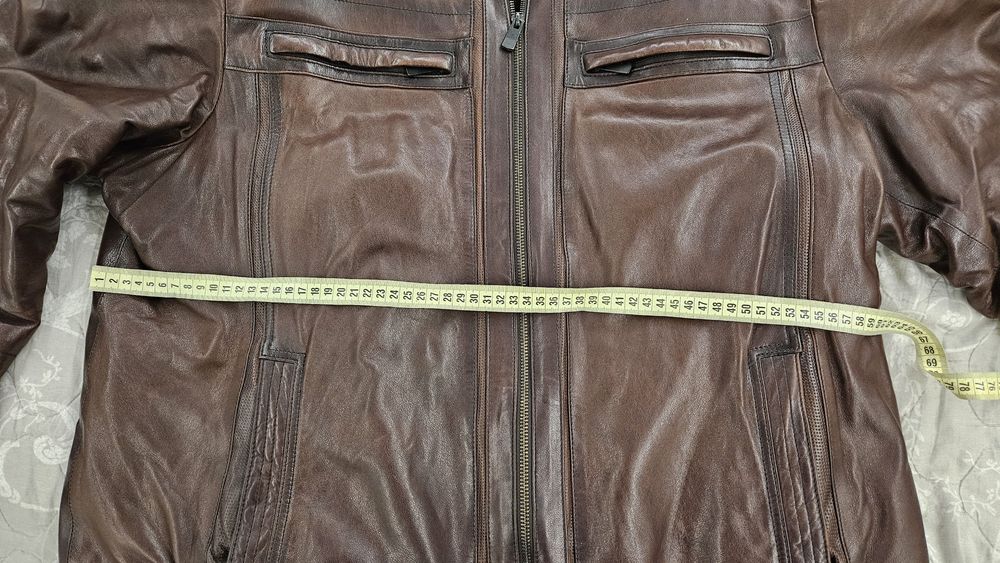 Дублёнка мужская кожа цигейка натуральная зима