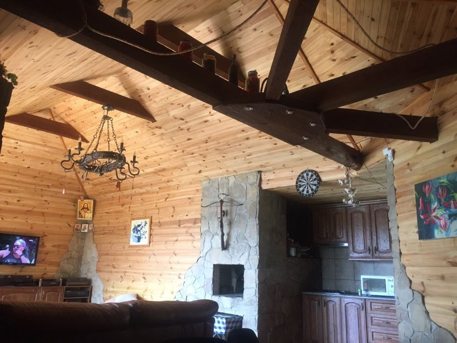 Дом в лесу на озере с камином под Киевом. Всегда есть свет и интернет.