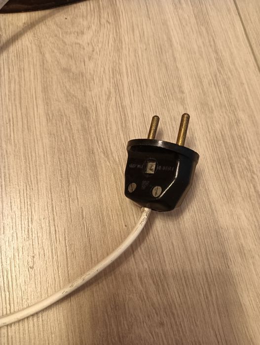 Lampa stojąca PRL z abażurem