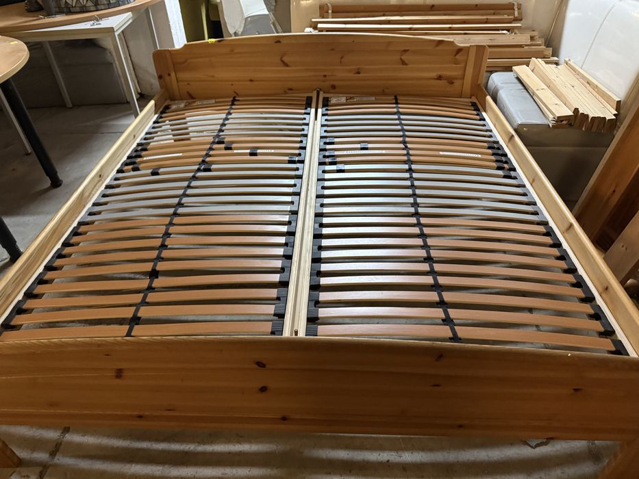 Łóżko drewniane z Holandii | 180x200 sosnowe + stelaze DOWOZ