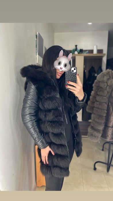 Меховая шубка песец шуба писец песцовая жилетка трансформер желетка