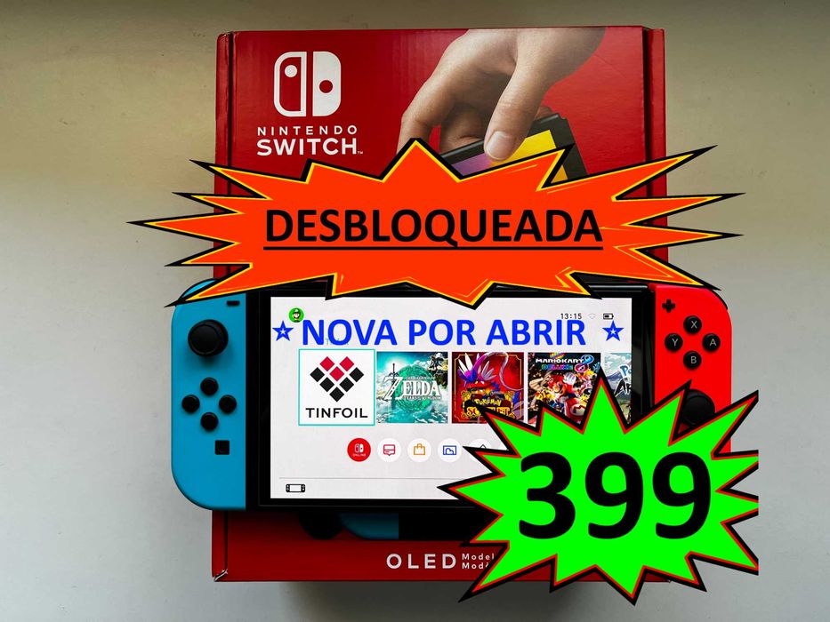 Nintendo Switch Oled | DESBLOQUEADA [NOVA]