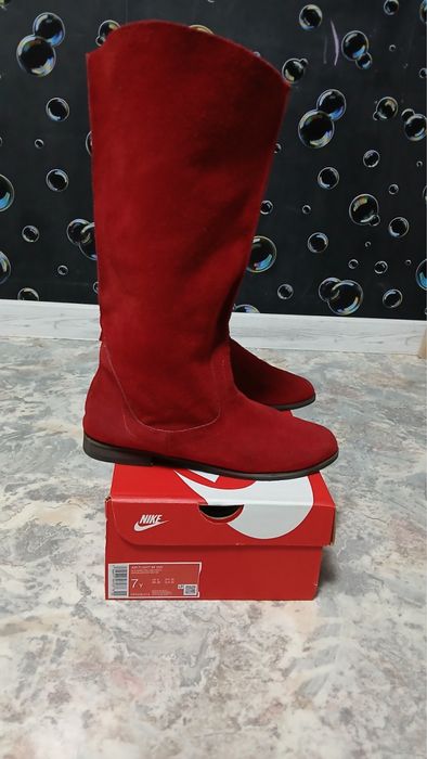 Сапоги весна осень замша