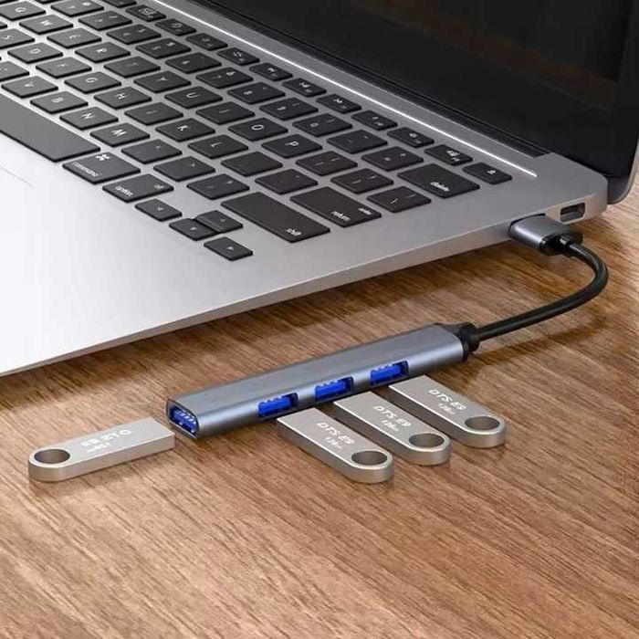 Szybki HUB Rozdzielacz Adapter Portów 4x USB Rozgałęźnik USB 3.0 SLIM
