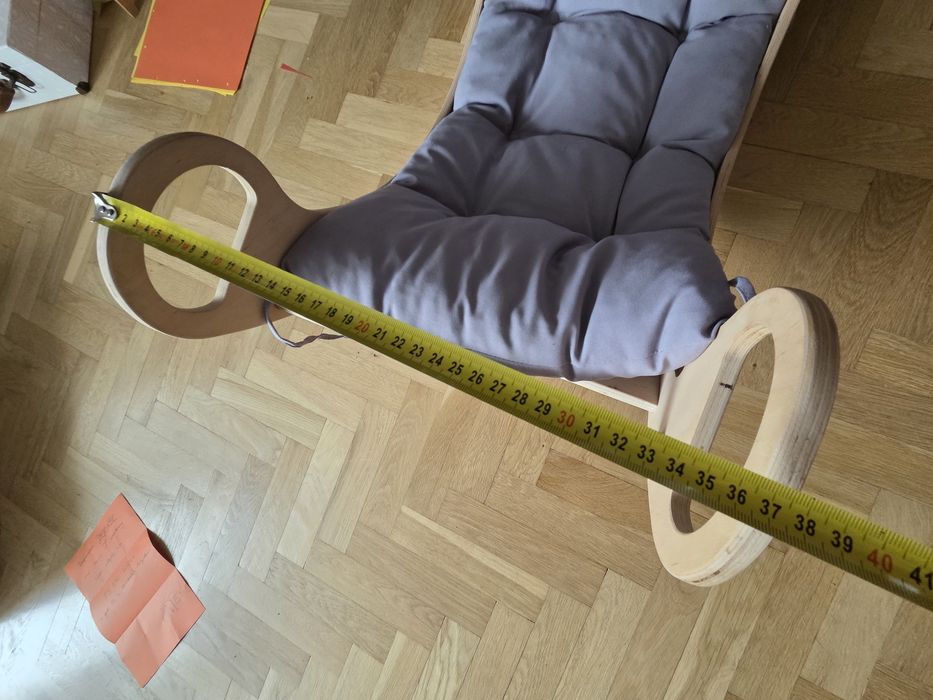 Bujak montessori drewniany z poduszka 85 cm