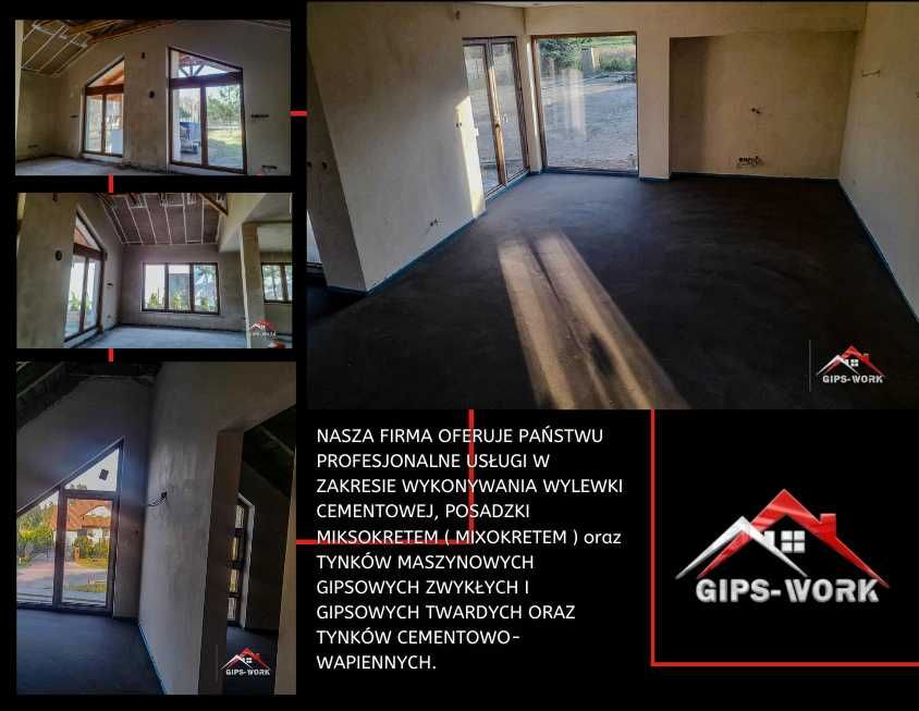 Wylewki Posadzki Miksokretem Mixokretem Tynki maszynowe Gipsy Świdnik