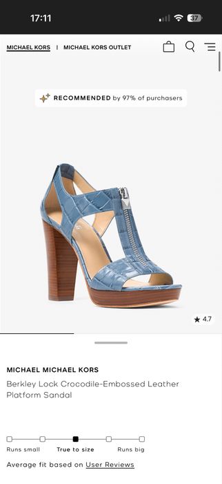 Michael kors сандалі кожа крокодила 39 розмір