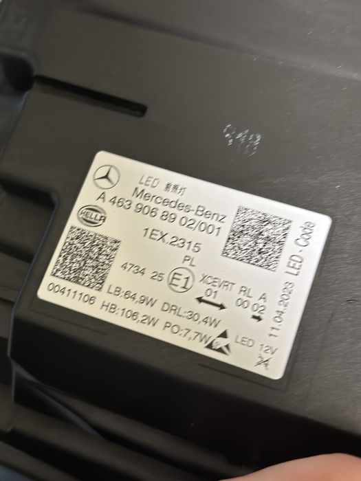 Фары оригинал мерседес G 463 464 куб черные рестайлинг идеальные