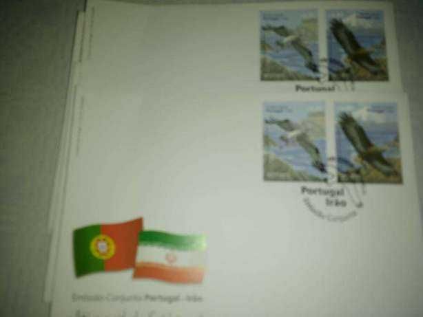 Séries de selos e blocos em envelopes do 1º dia em FDC
