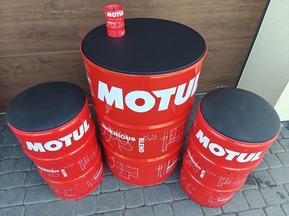 Meble z beczek zestaw