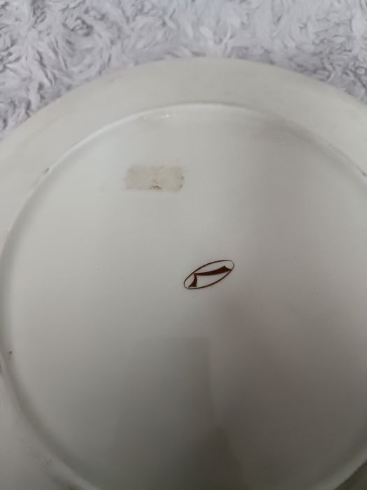 Talerz ceramiczny / piękny zdobiony talarz 25 cm