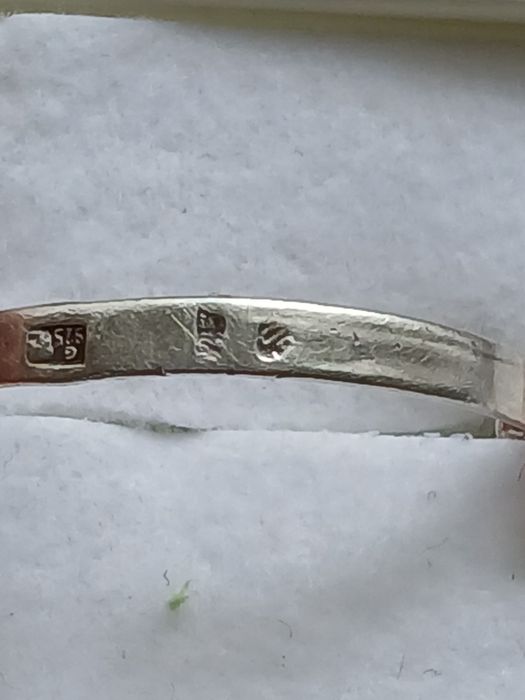 Pierścionek srebro 925 kamień jaspis rozmiar 24