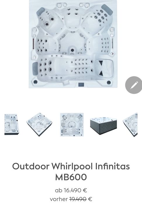 Jacuzzi ogrodowe Made in Germany Infinitas MB 600 normalna cena 82000