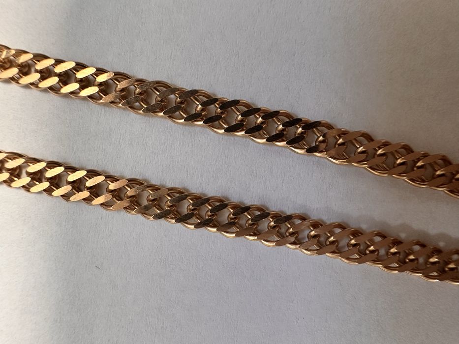 Золотой браслет новый двойной ромб / новий золотий браслет