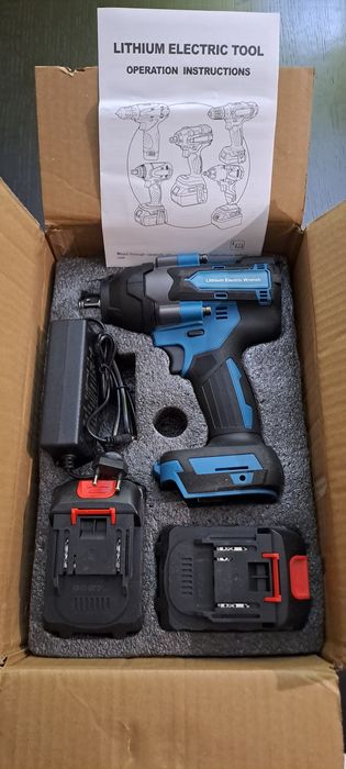 Pistola de impacto 1800Nm 1/2 a Bateria 21v + 2 Baterias (Artigo Novo)