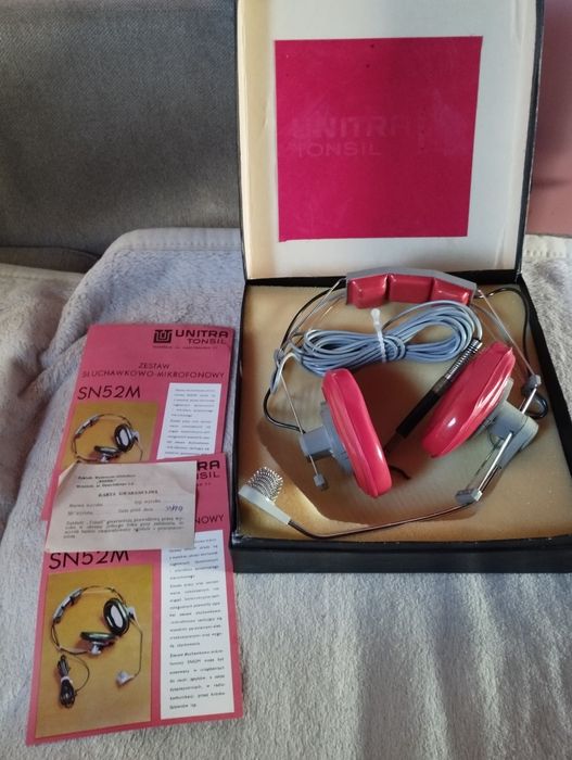 Słuchawki UNITRA Tonsil 52 sn nowe gwarancja 1979