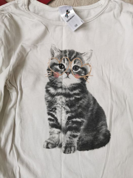 Zestaw paka 122 ciuchy ciuszki spodnie bluzki długi rękaw bluzka