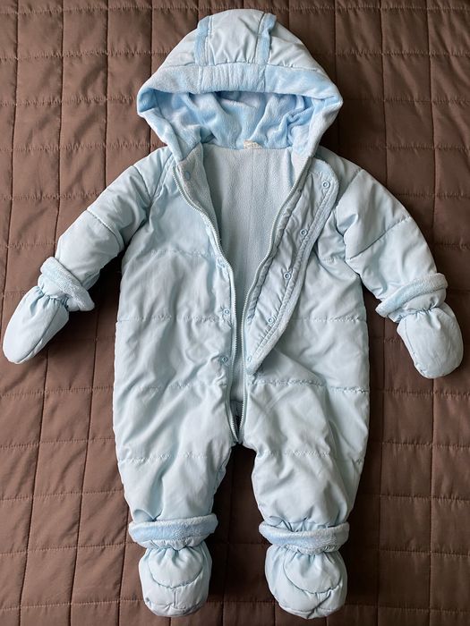 Демісезонний комбінезон блакитного кольору 74-80 розмір