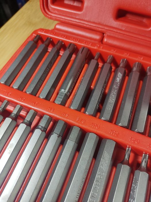 Набор бит TORX, HEX, SPLINE 58ед. Набір біт 3509 JTC насадок торкс