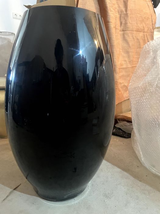 Jarra Design Vidro Preto x 2