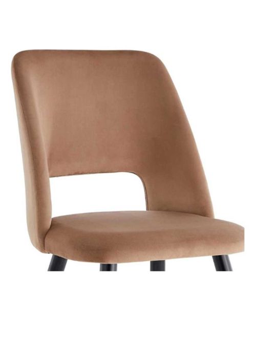 Mesa de Jantar com 6 cadeiras- NOVO- em veludo cor Taupe