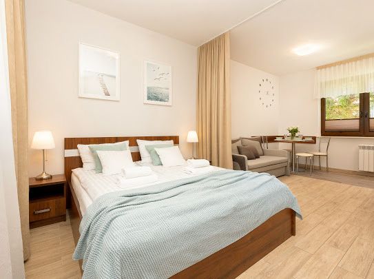 Apartamenty 2-6 os., 400 m do plaży, plac zabaw + altanka + grill