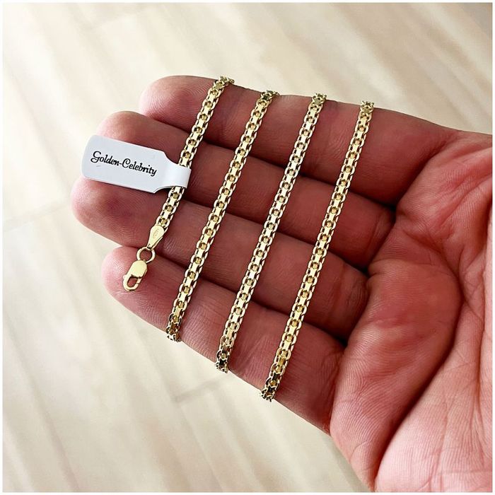 Złoty Łańcuszek Damski Bismark 925/585/14k Solidny Prezent Dla Babci 7