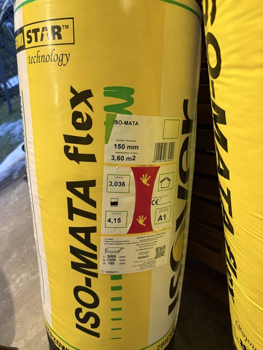 Wełna Isover Iso-Mata flex 150 mm 3,6 m2 - 15paczek
