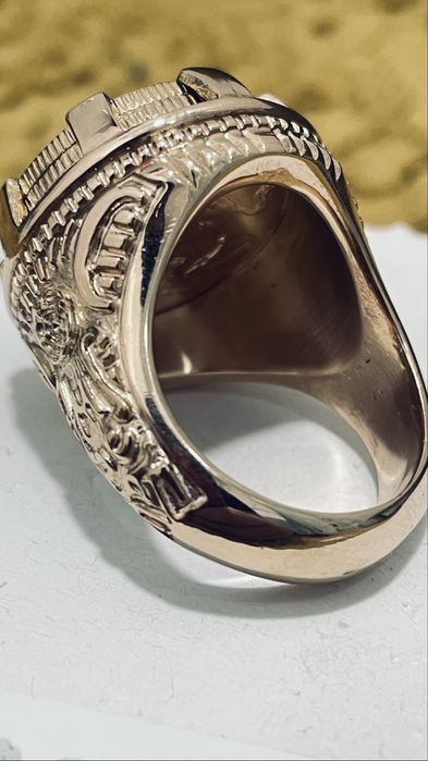 Anel ouro 19.2k com 3 libras 22k