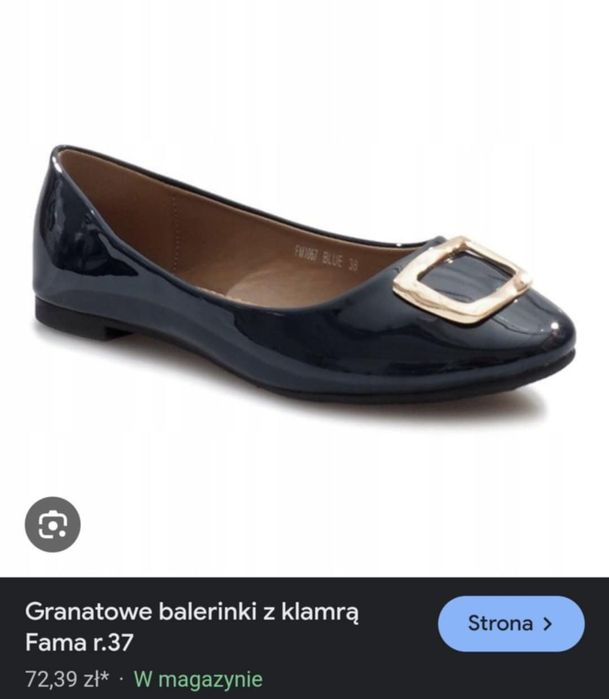 Balerinki lakierowane rozm 36 NOWE