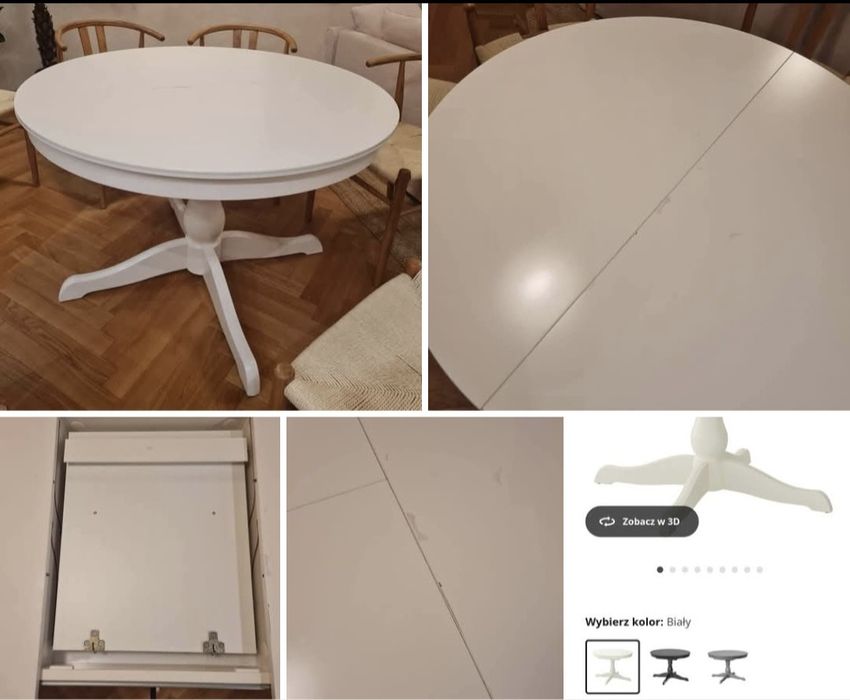 Stół rozkładany IKEA INGATORP 90/15