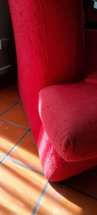 Sofá vermelho chaise longue