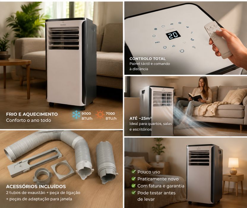 Ar Condicionado Portátil Cecotec ForceClima 9500 Heating Connected — com garantia