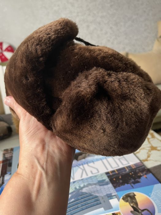 Męska czapka uszatka futro