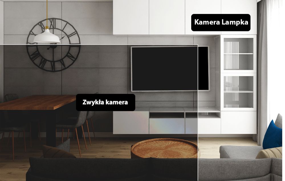 Ukryta Kamera Wifi Lampa Ścienna Podgląd Zdalny Detekcja Mkty17