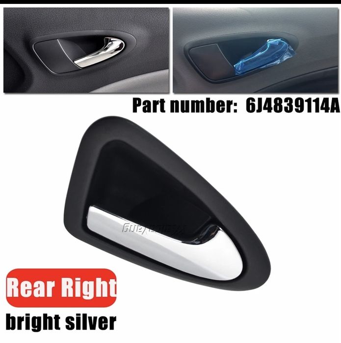 Puxador de porta interior traseiro seat ibiza 6j  2009 a 2017