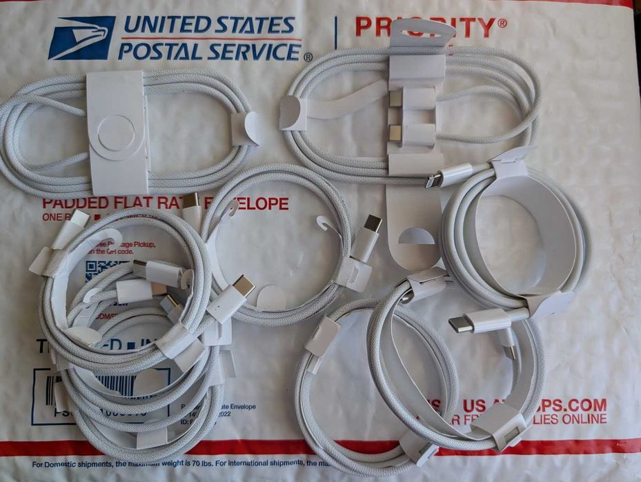 З США справжній Apple A2795 плетений Woven 1.0m Type C to Type C кабель швидка зарядка