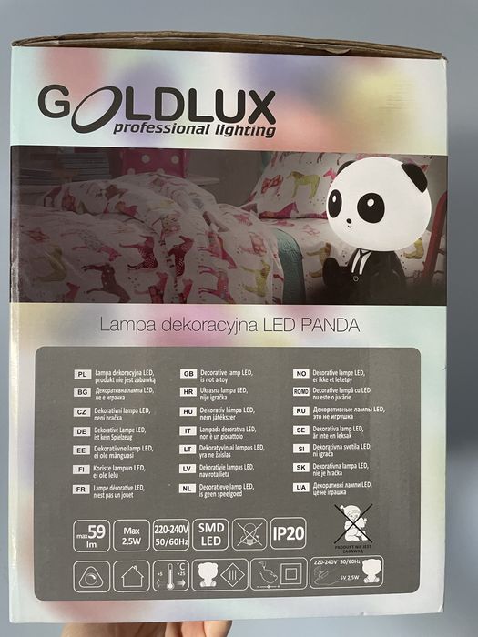 Lampa dekoracyjna led panda