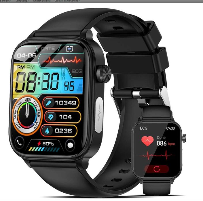 ZEGAREK Smartwatch MARSYU ET570 czarny EKG