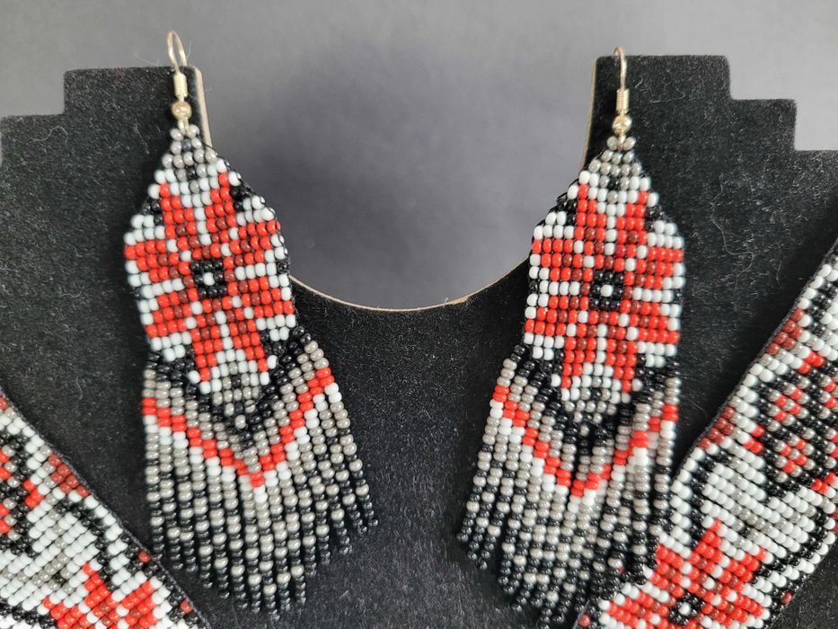 Komplet bużuterii naszyjnik bransoletka kolczyki "Słowiańska gwiazda"